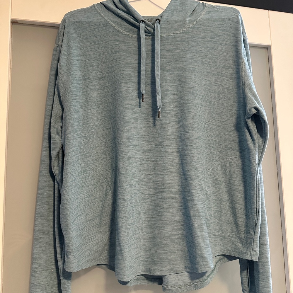Hooded blue athletic top